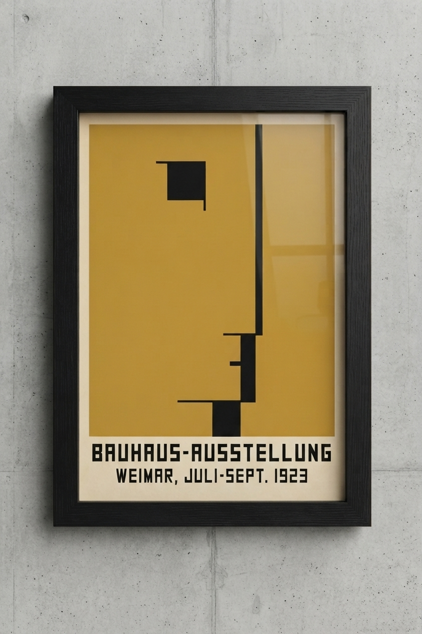 Minimalist geometric Bauhaus exhibition art print