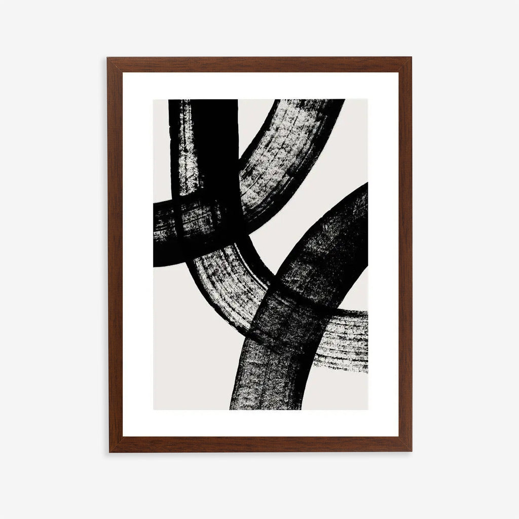 Black and white abstract wall art print
