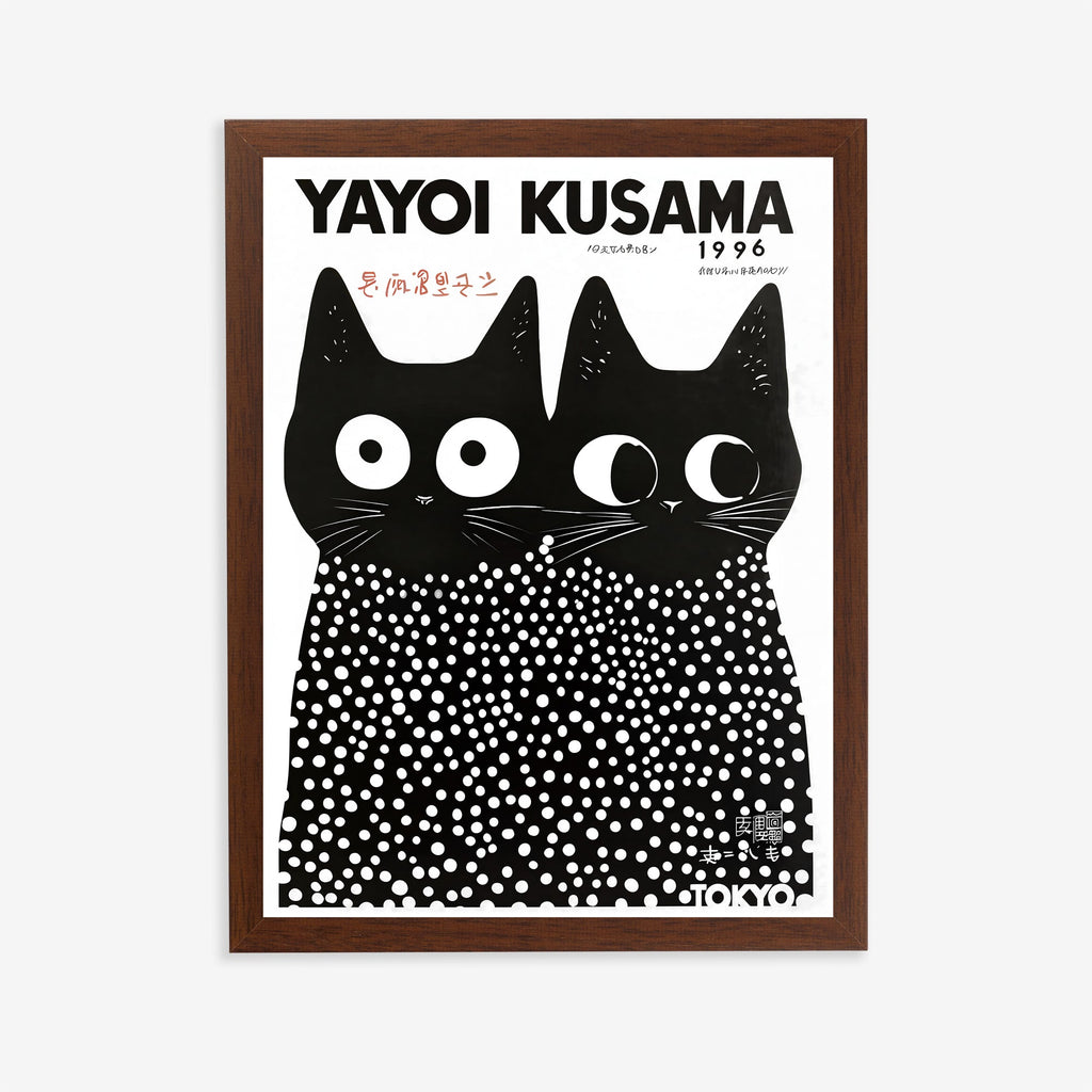 Yayoi Kusama Cat Print Poster (1996) – Polka Dot Art Wall Decor