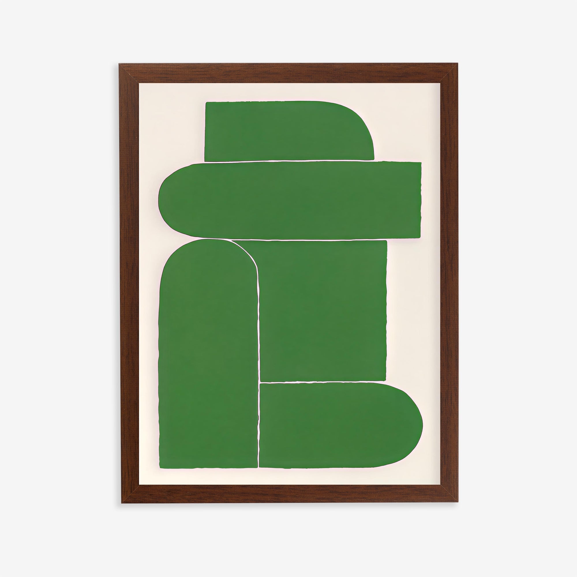 Modern abstract green wall art print