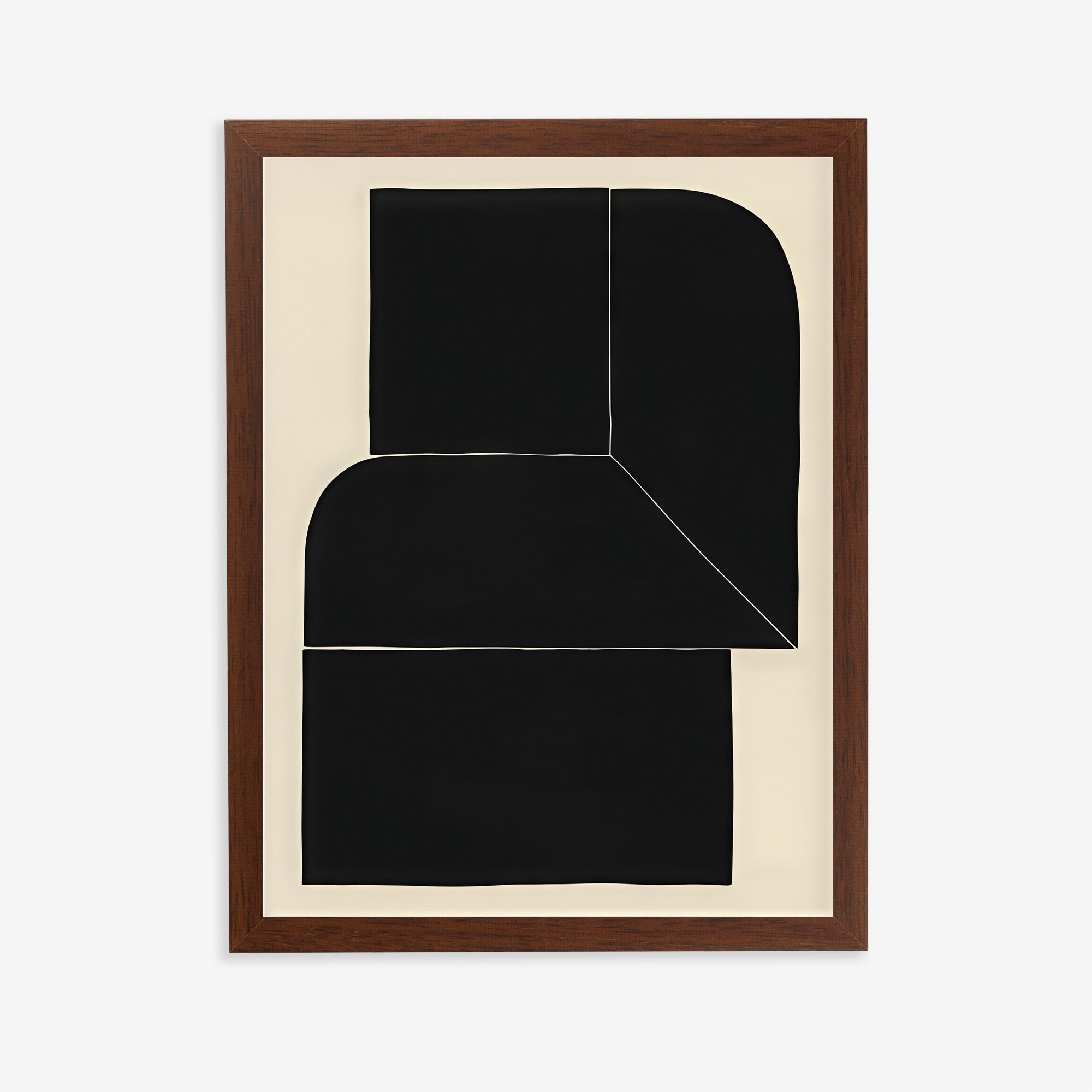 Black Minimalist Abstract Wall Art Print