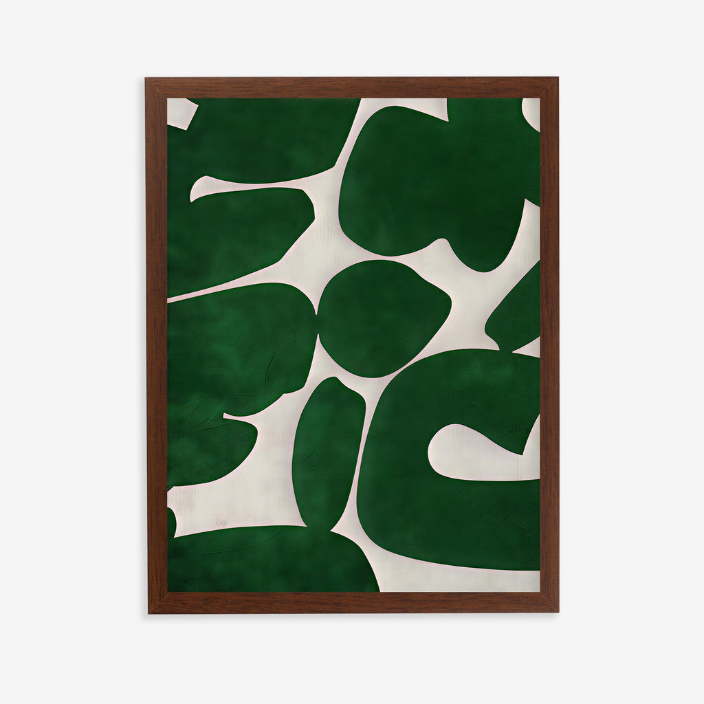 Green abstract wall art print