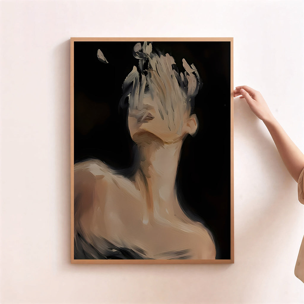 Faceless Abstract Portrait Wall Art Print