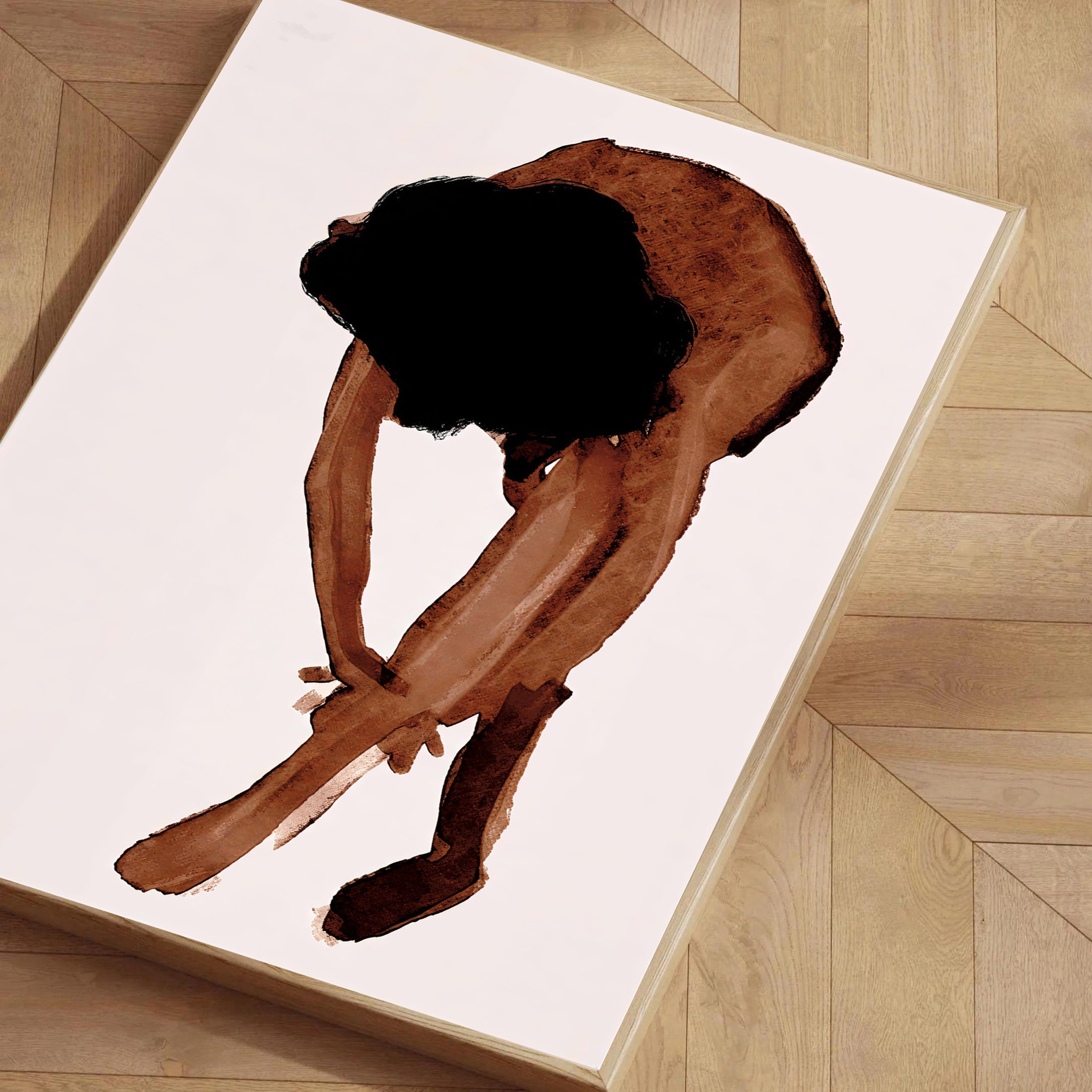 Abstract watercolor figure wall art print
