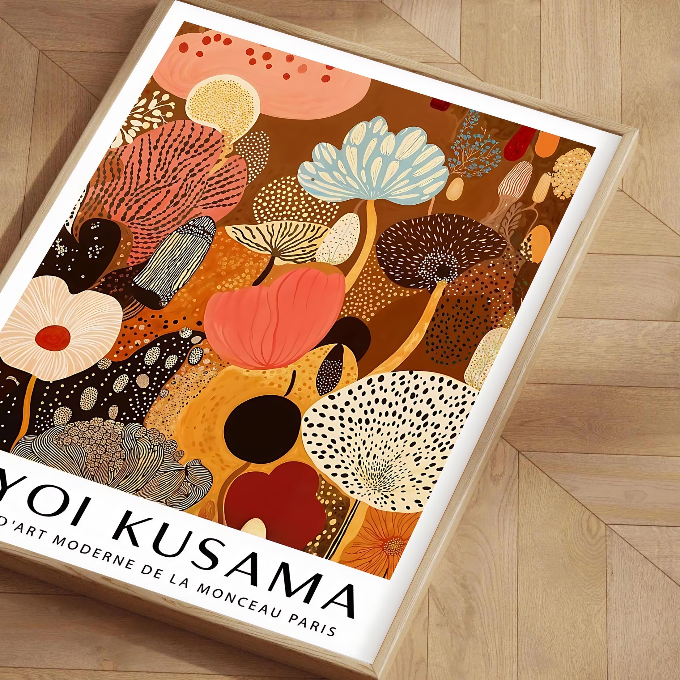 Yayoi Kusama inspired floral art print