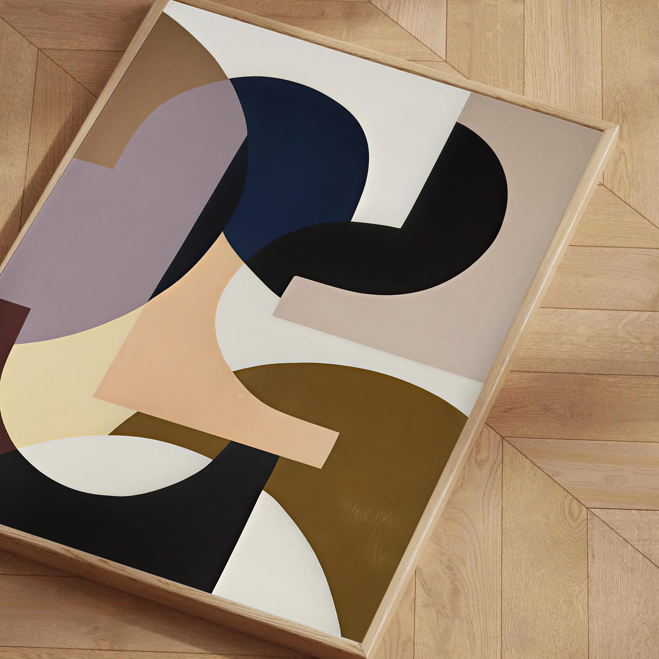 Abstract geometric shapes art print