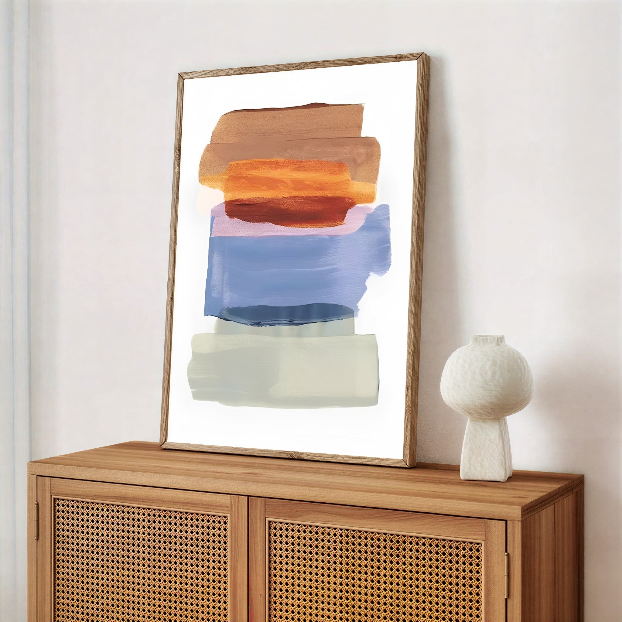 Abstract color block wall art print