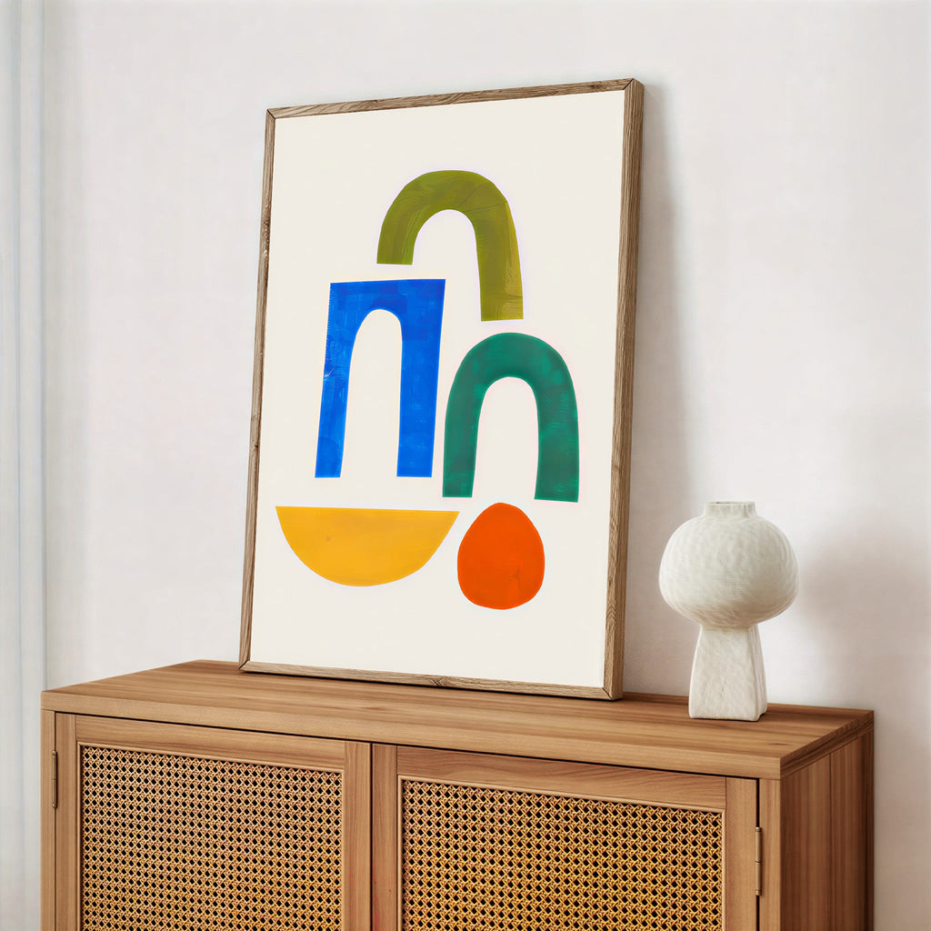 Colorful Minimalist Abstract Wall Art Print