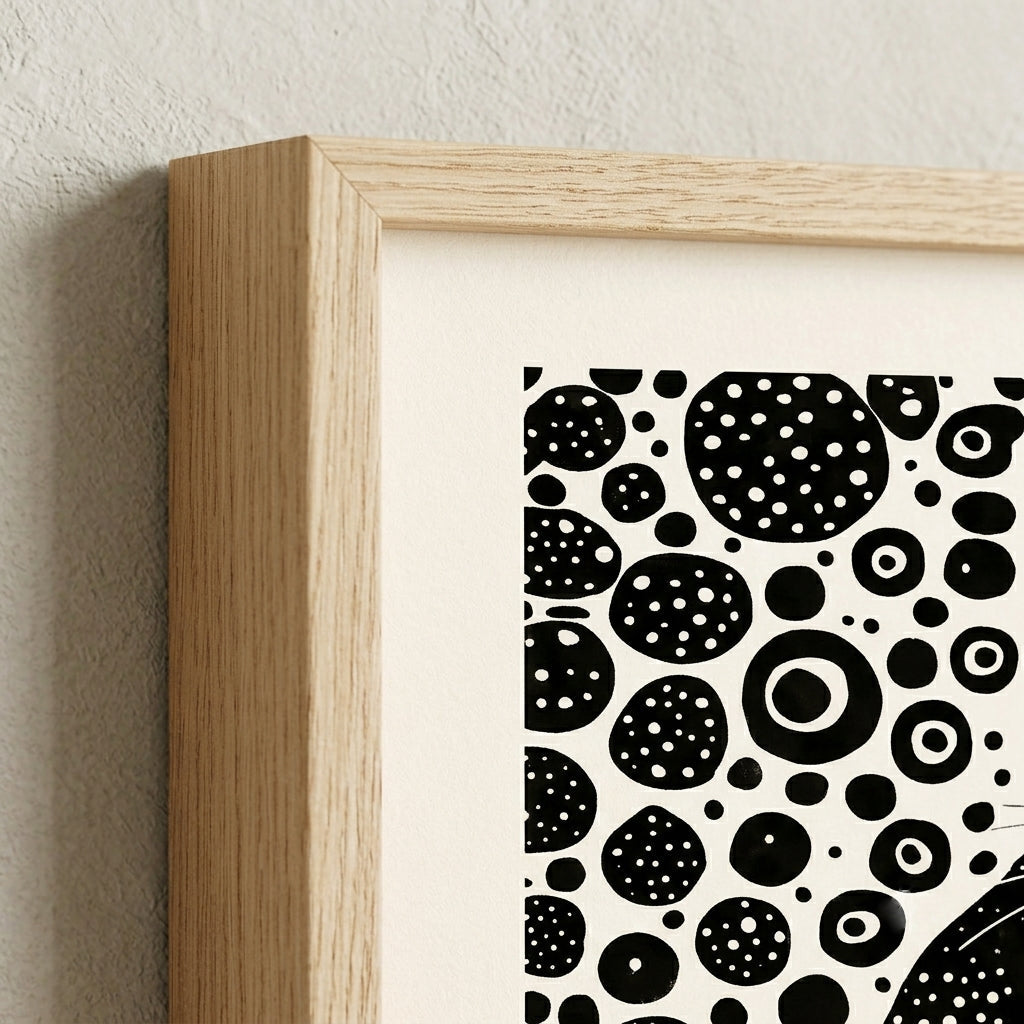 Minimalist Black Cat Art Print