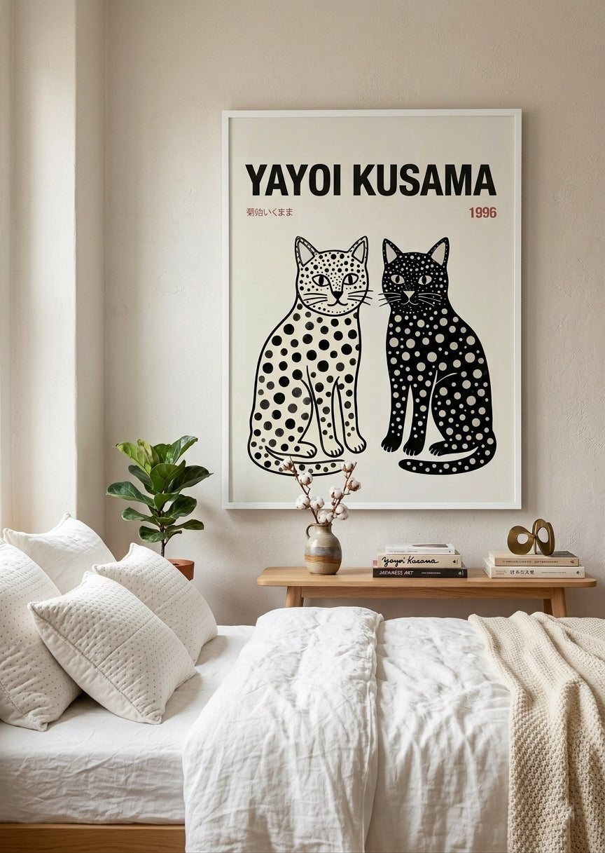 Yayoi Kusama Cats Tokyo 1996 Poster