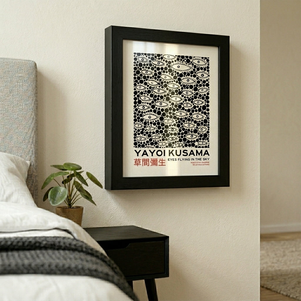 Yayoi-Kusama Inspired Poster Dots and Eyes