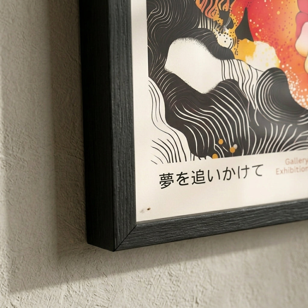 Japanese Graphic Poppy Art Print