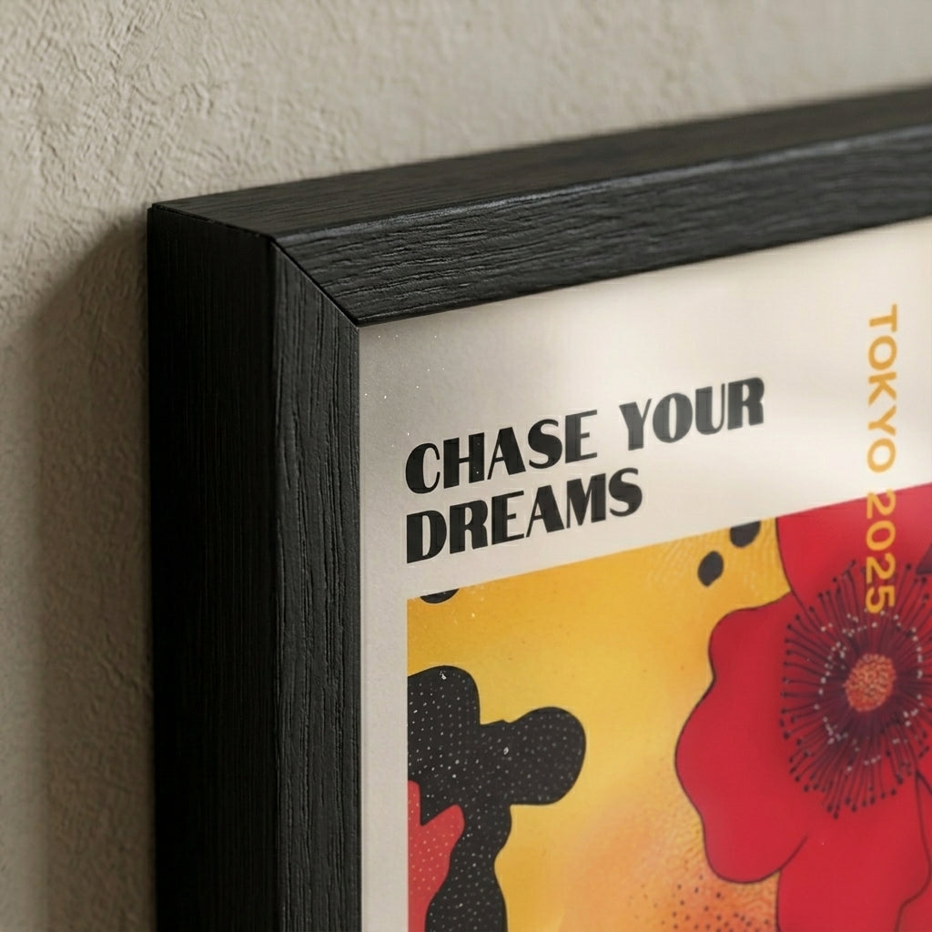 Japanese Graphic Poppy Art Print