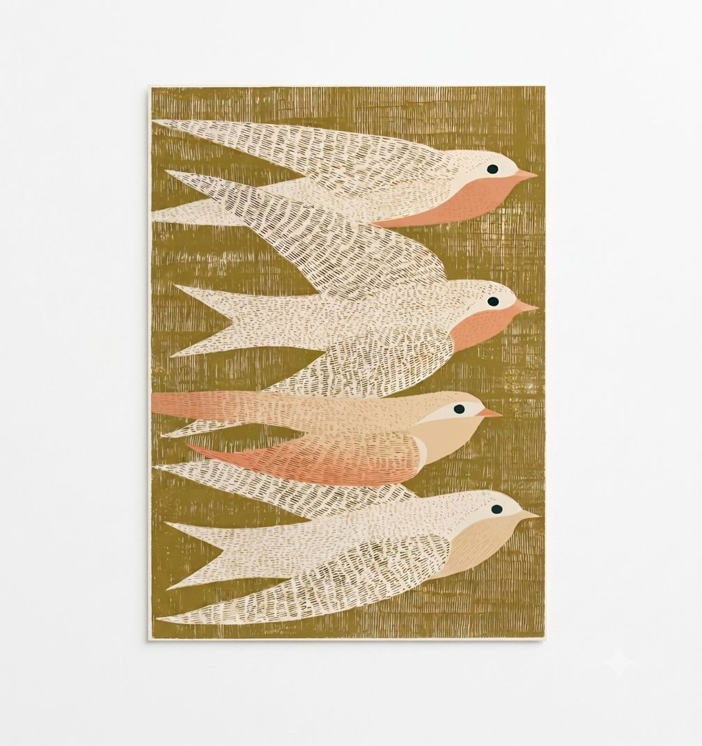 Scandinavian Bird Print