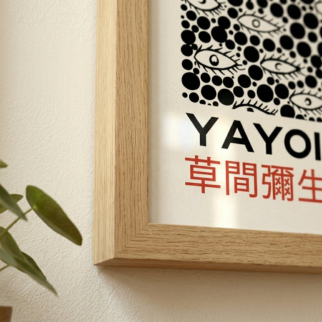 Yayoi-Kusama Inspired Poster Dots and Eyes