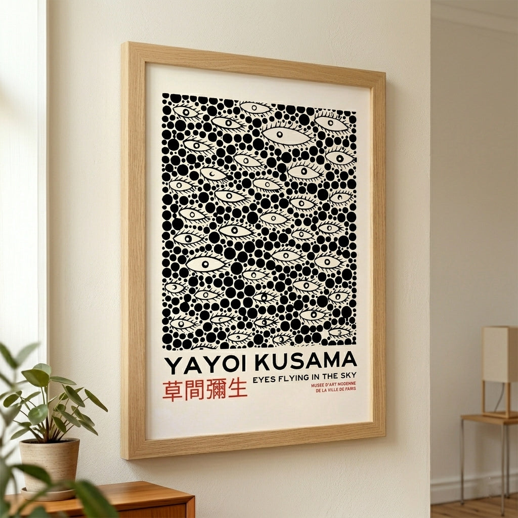 Yayoi-Kusama Inspired Poster Dots and Eyes