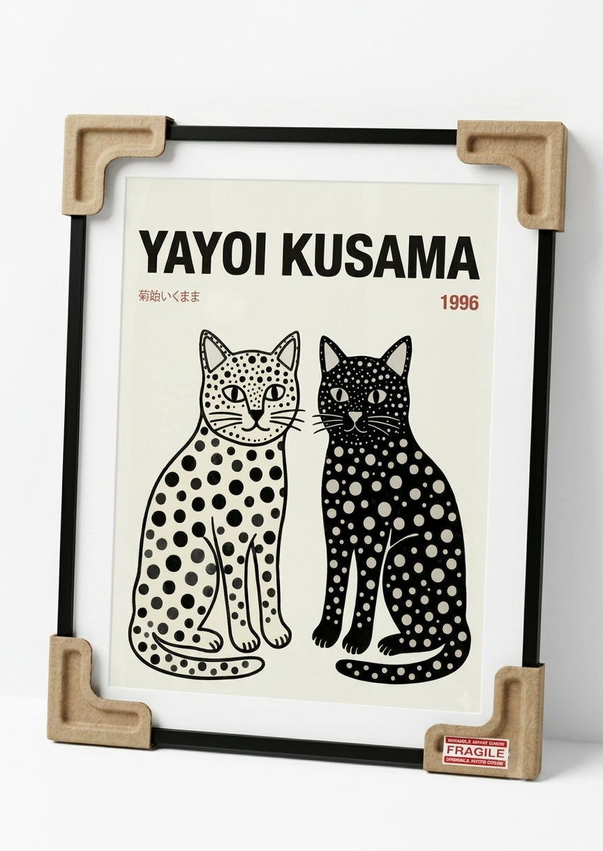 Yayoi Kusama Cats Tokyo 1996 Poster