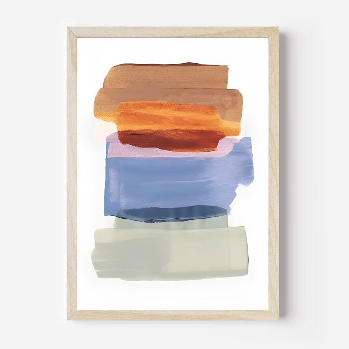 Abstract color block wall art print