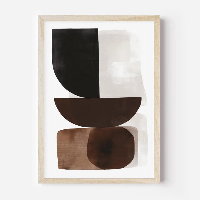 Abstract wall art in neutral tones
