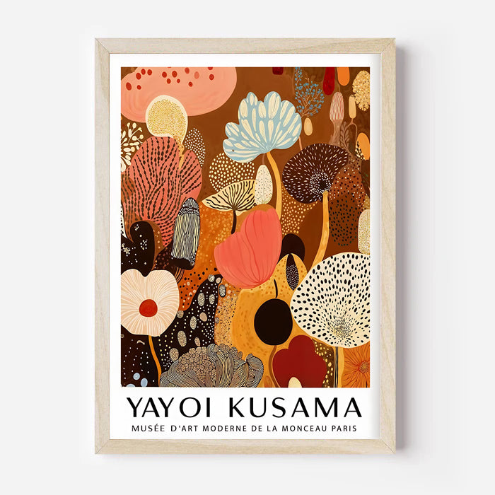 Yayoi Kusama inspired floral art print