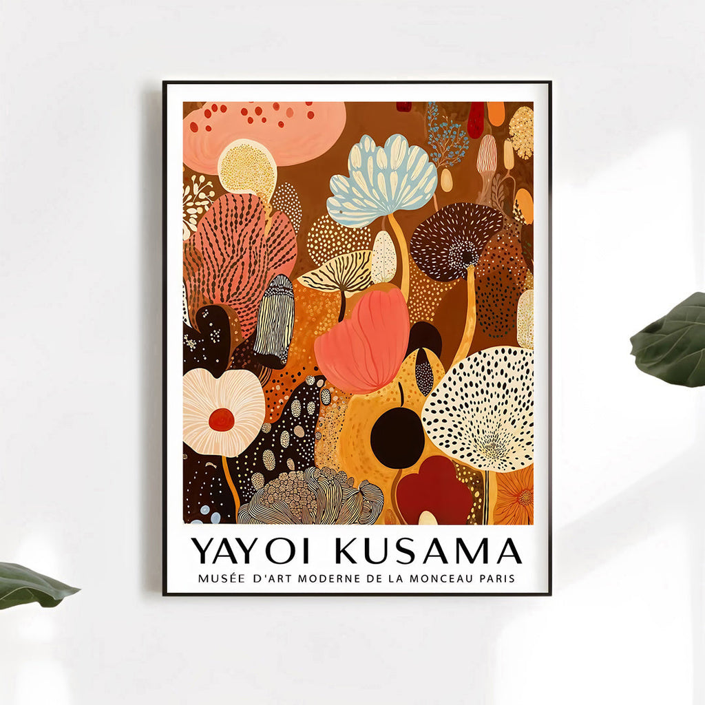 Yayoi Kusama inspired floral art print