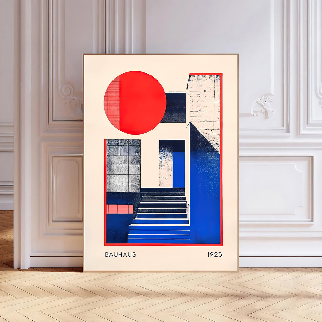 Abstract bauhaus wall art print from 1920s