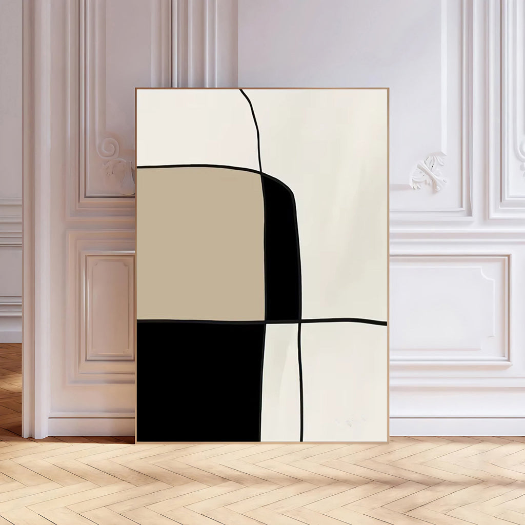 Neutral abstract wall art print