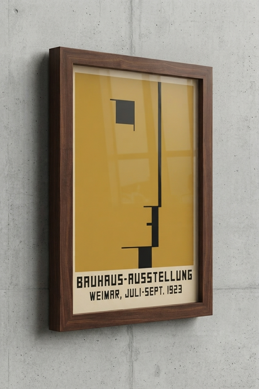Minimalist geometric Bauhaus exhibition art print
