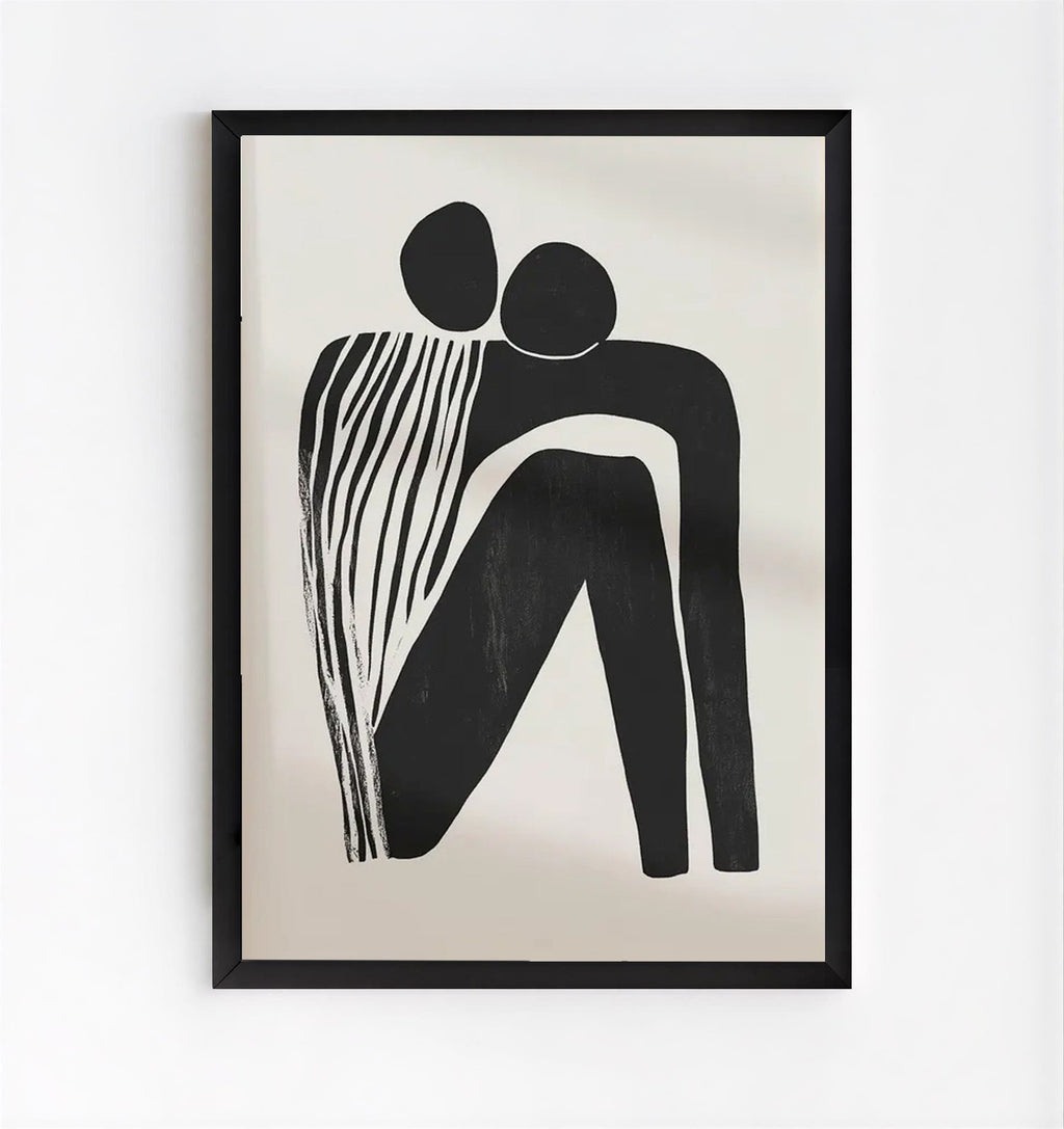 Minimalist Abstract Figure Wall Art Print