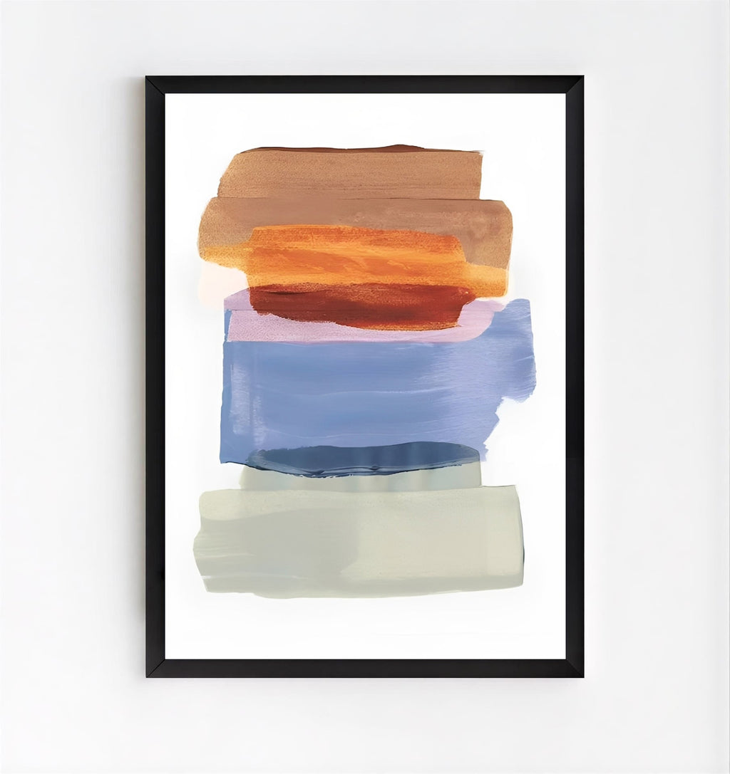 Abstract color block wall art print