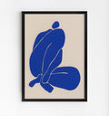Blue Abstract Figure Wall Art Print