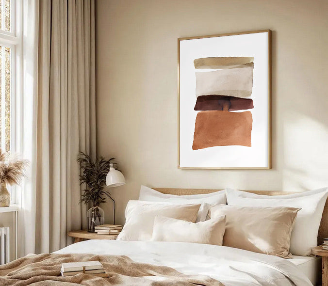 Abstract Wall Art Print in Neutral Tones