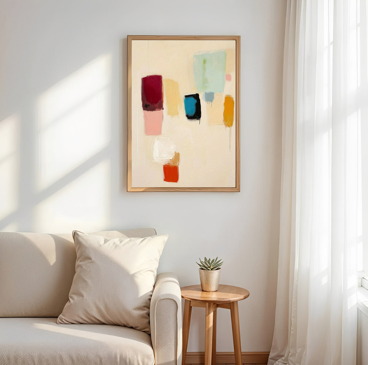 Color Minimalist Abstract Wall Art Print