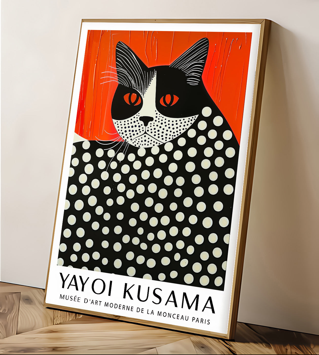 Ploka Dot Cat Print