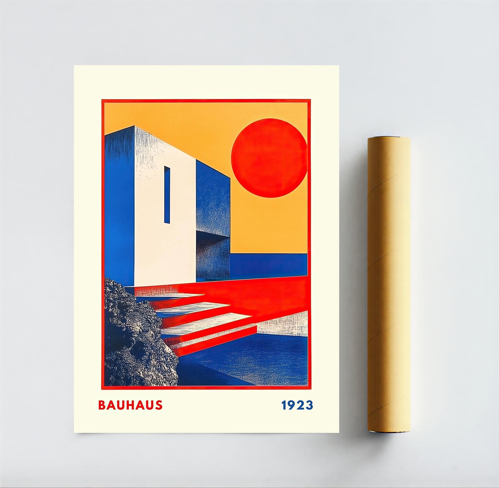 Bauhaus 1923 Geometric Architecture Poster