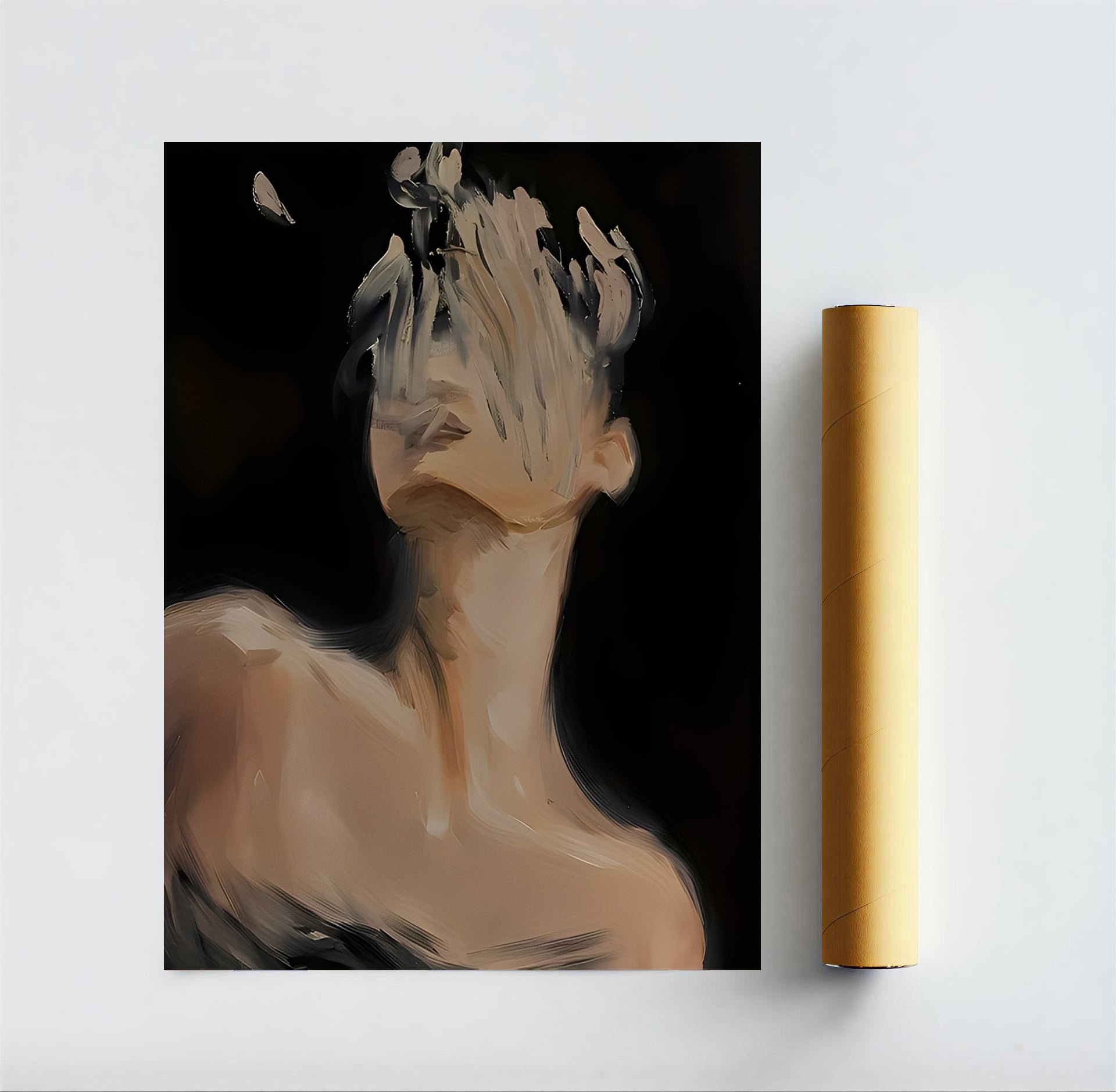 Faceless Abstract Portrait Wall Art Print