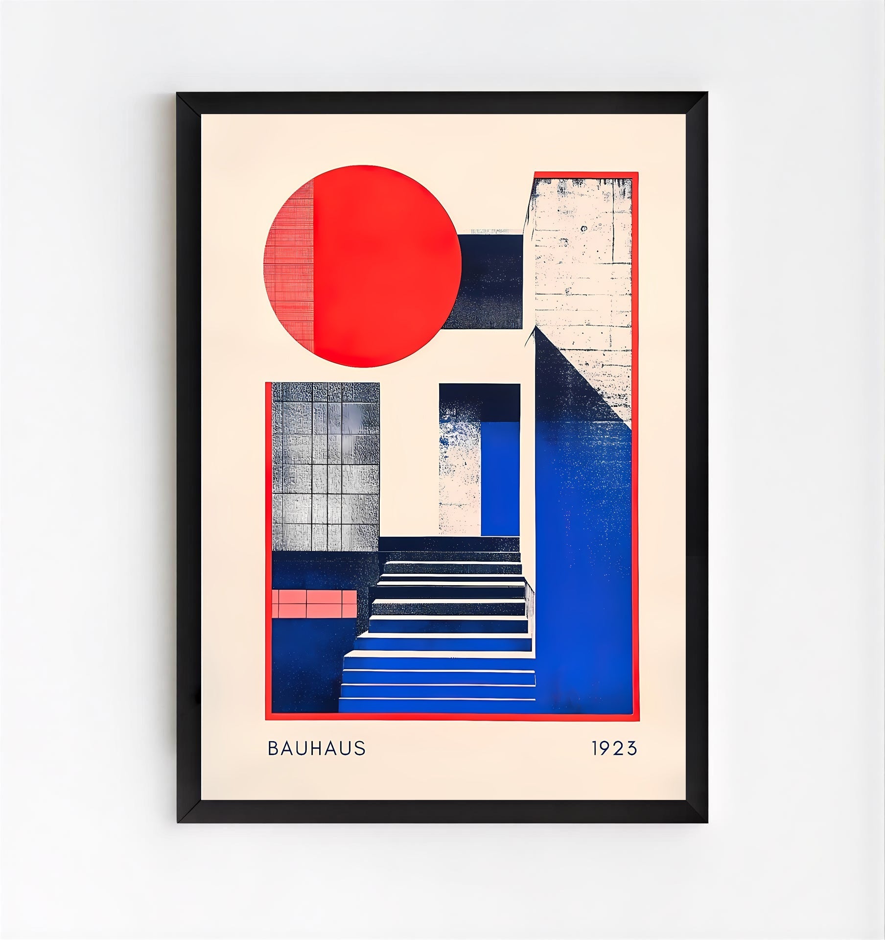 Abstract bauhaus wall art print from 1920s