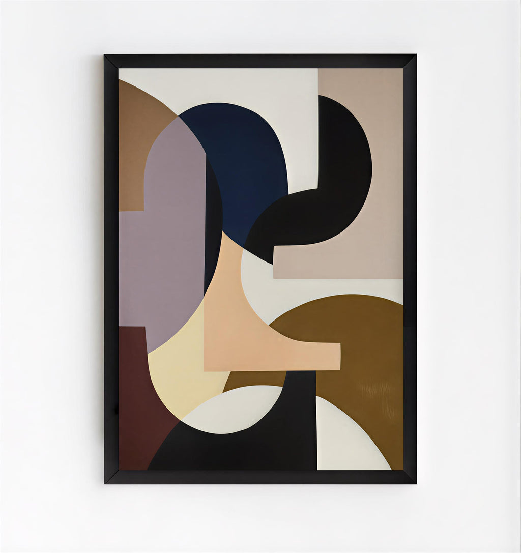 Abstract geometric shapes art print