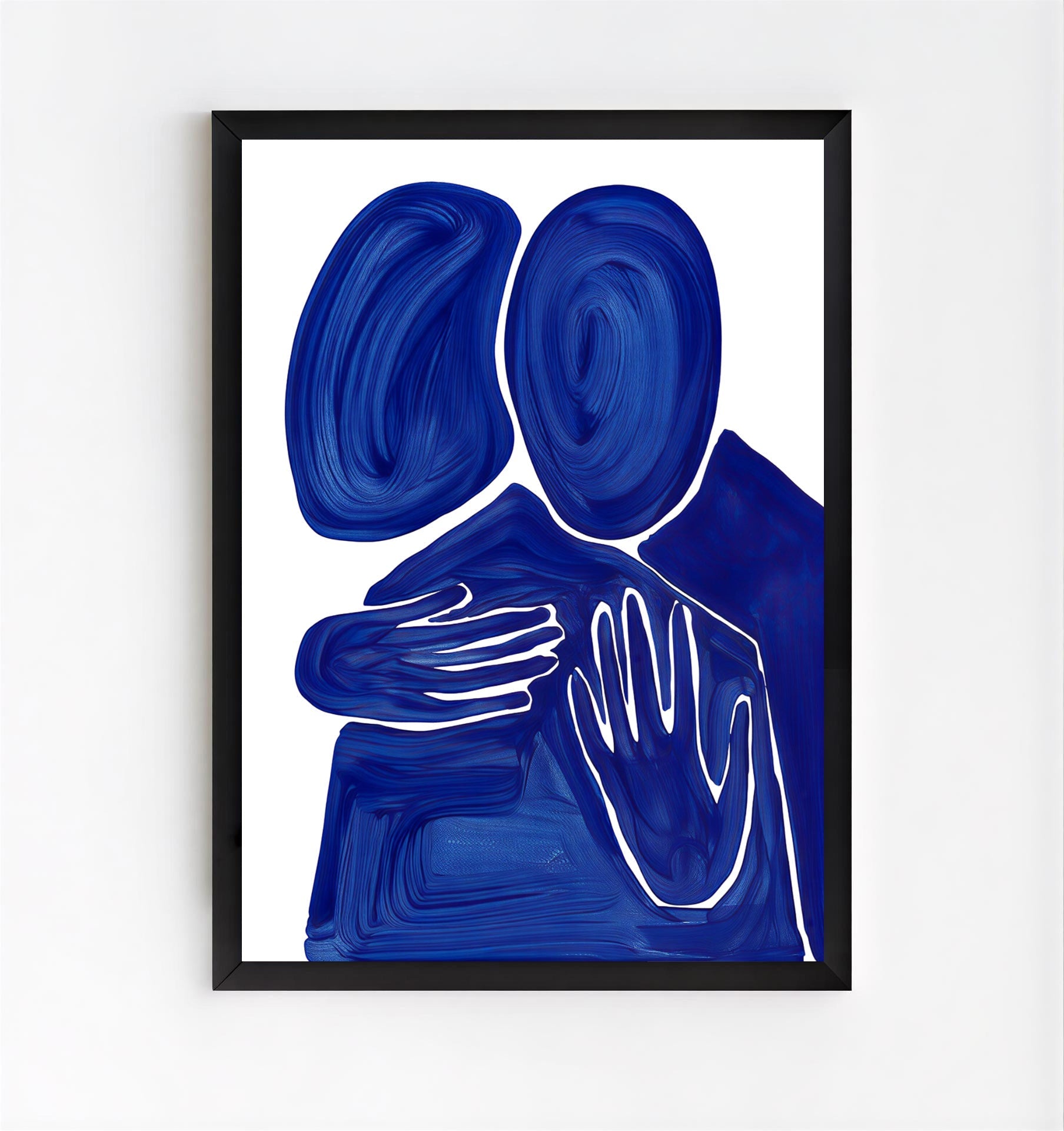 Abstract Blue Embrace Art Print