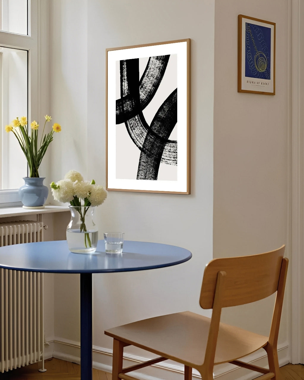 Black and white abstract wall art print