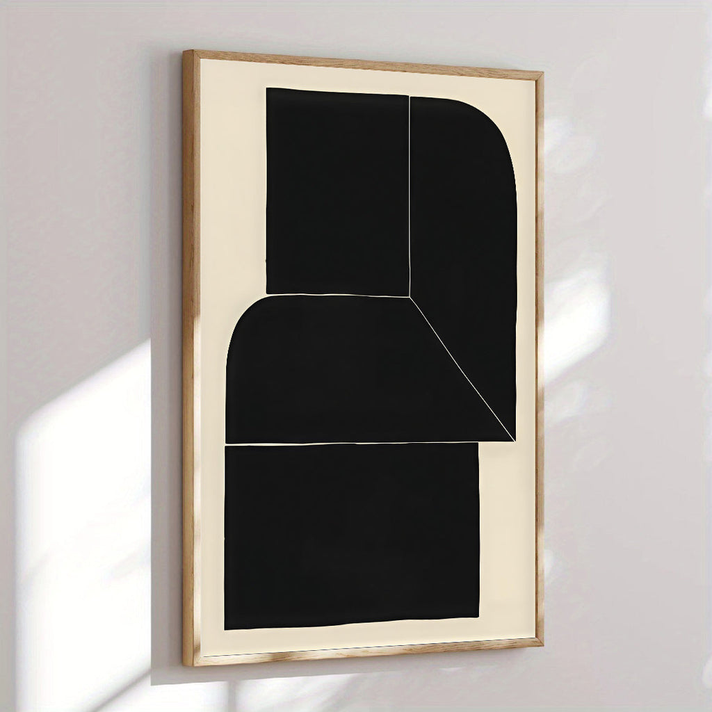 Black Minimalist Abstract Wall Art Print