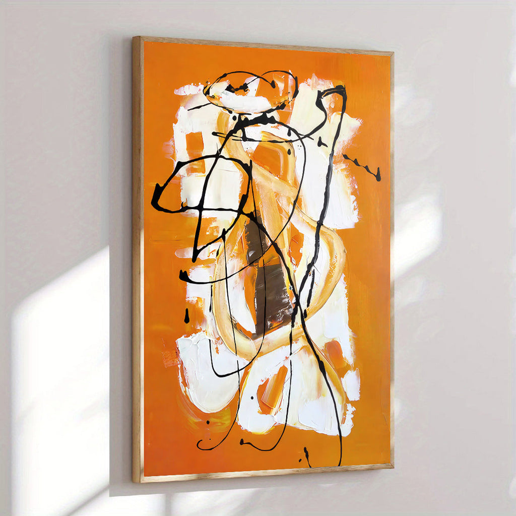 Abstract orange wall art print
