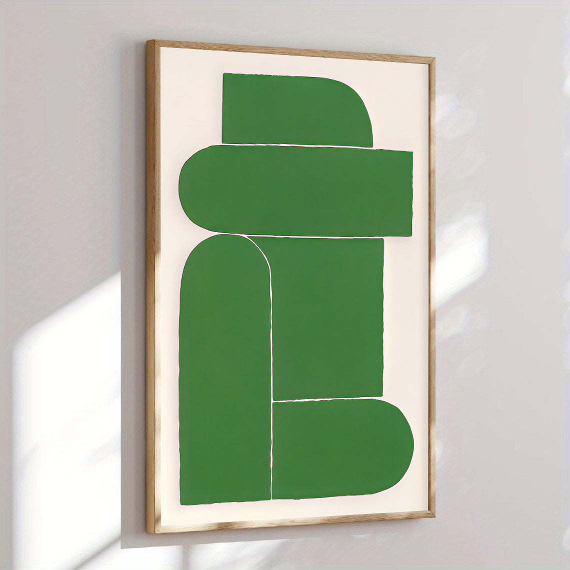 Modern abstract green wall art print