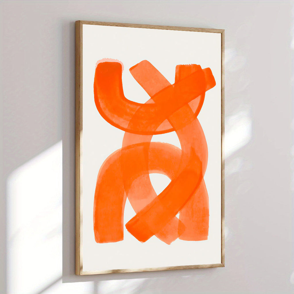 Orange Minimalist Abstract Wall Art Print