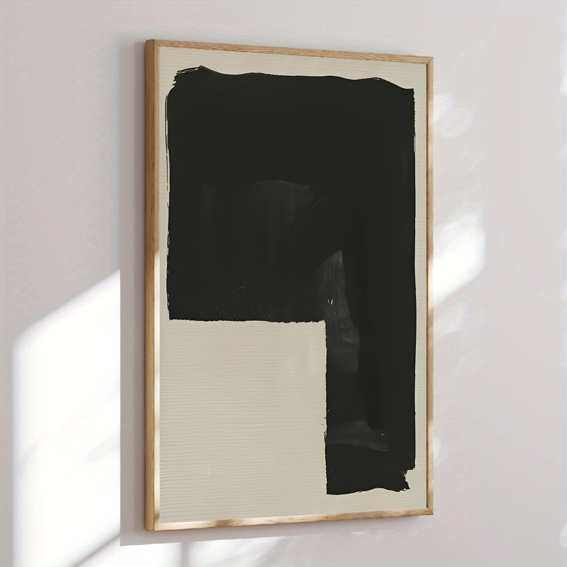 Modern black minimalist abstract wall art print