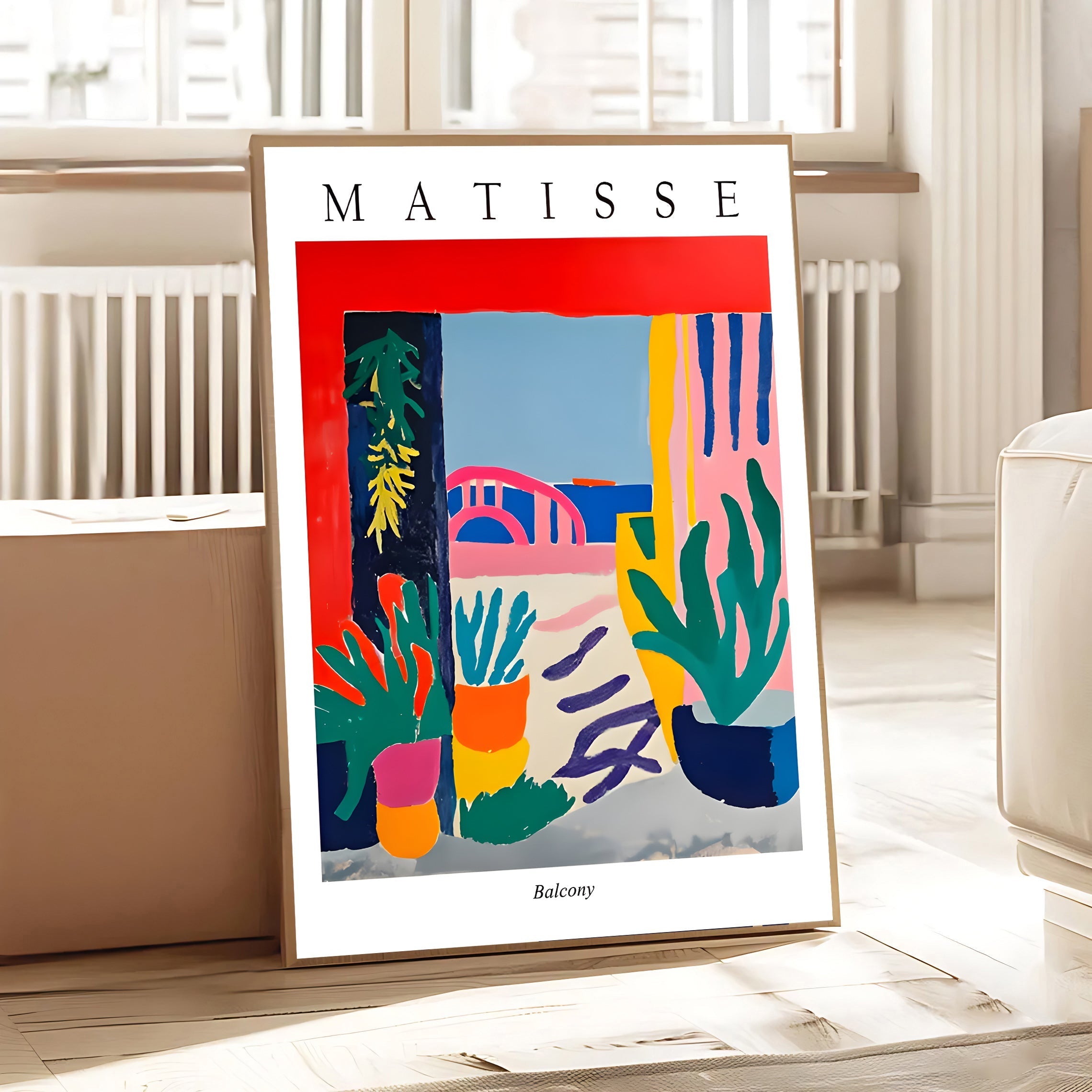 Henri matisse inspired interior plant artwork