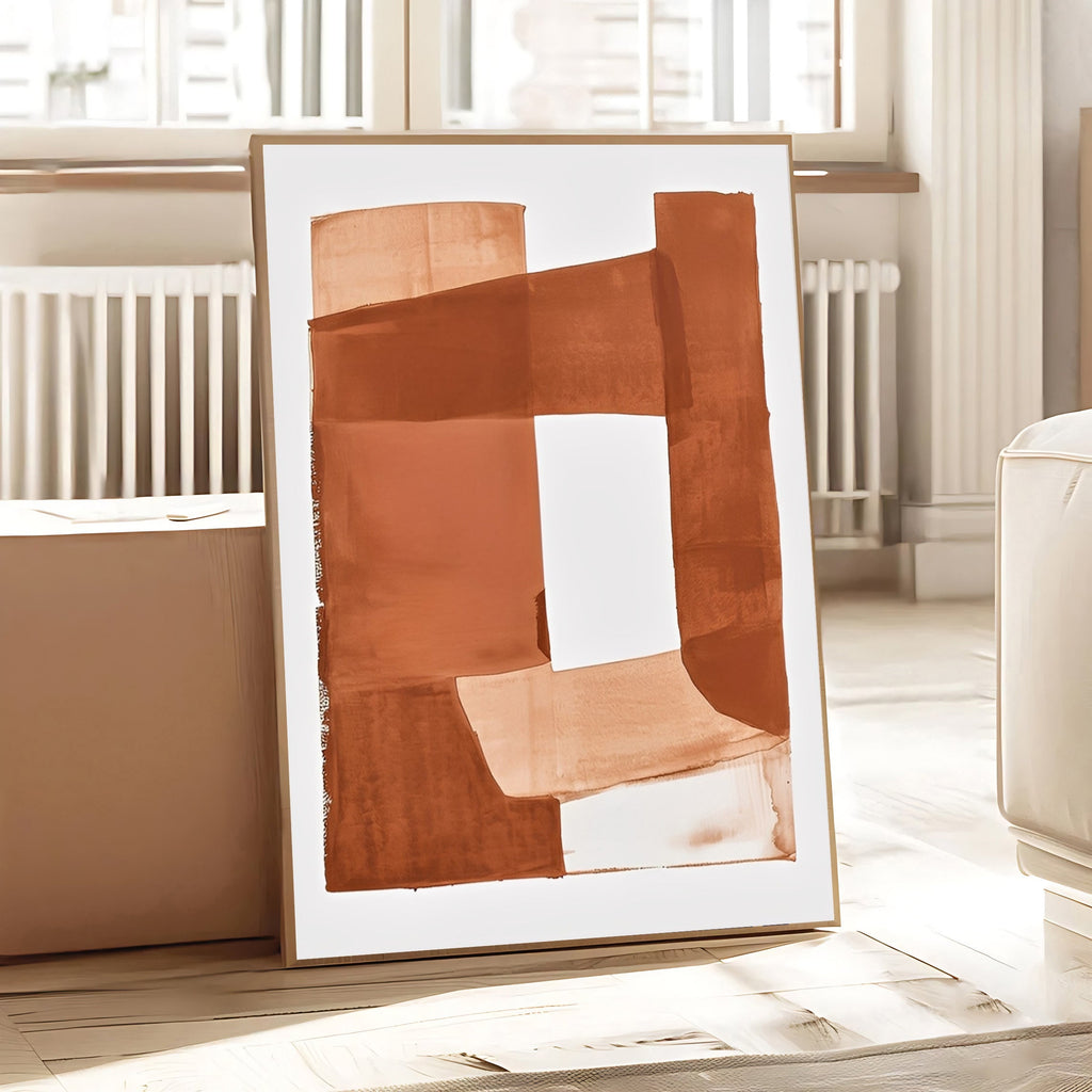 Abstract earth tone wall art print