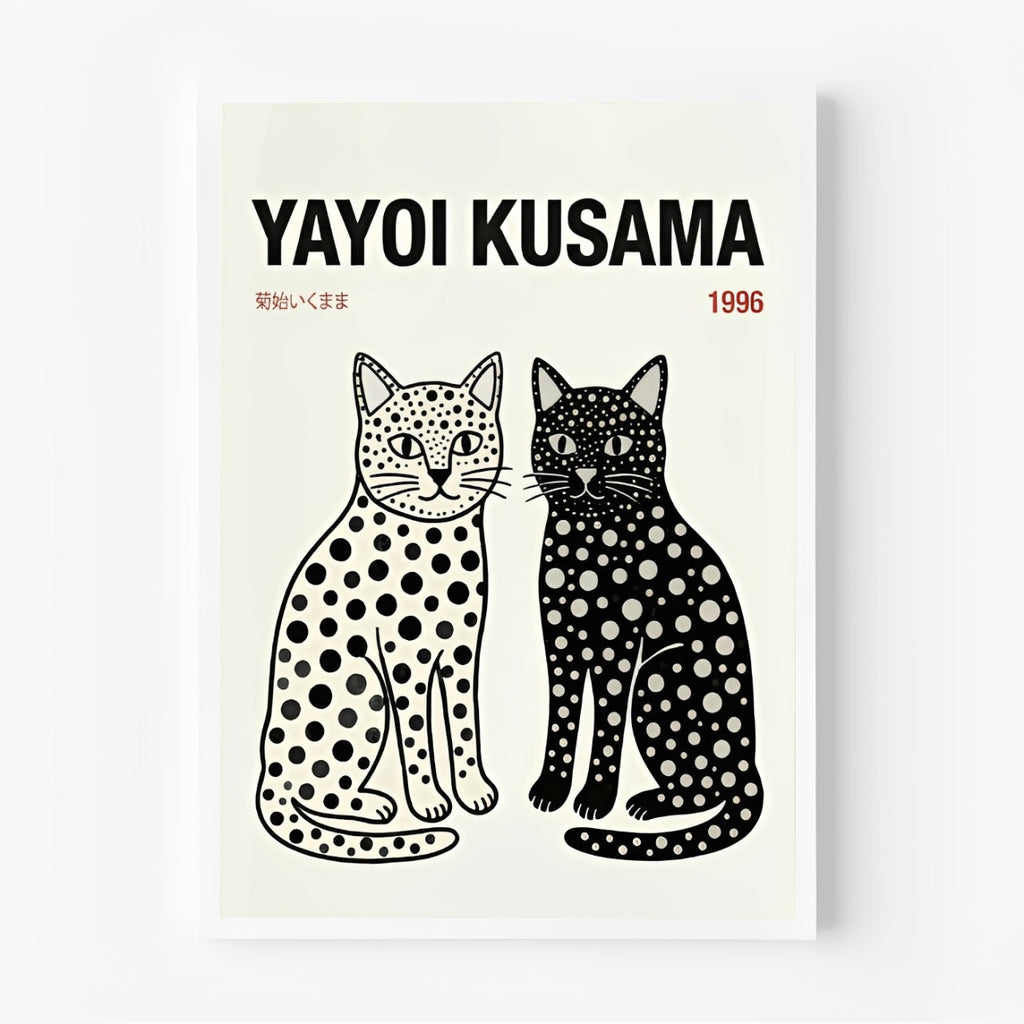 Yayoi Kusama Cats Tokyo 1996 Poster