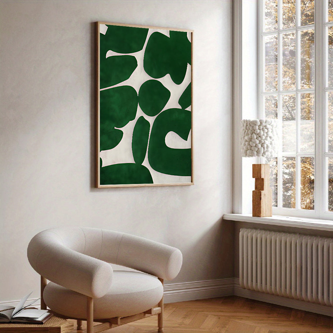 Green abstract wall art print