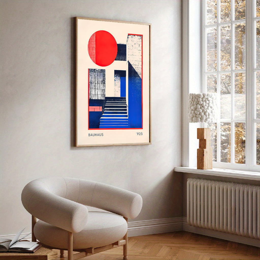 Abstract bauhaus wall art print from 1920s